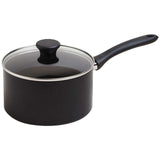 M&S Collection black non-stick saucepan 20cm, imported from the UK