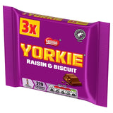 Yorkie Raisin & Biscuit chocolate bar multipack 3 x 44g (British brand)