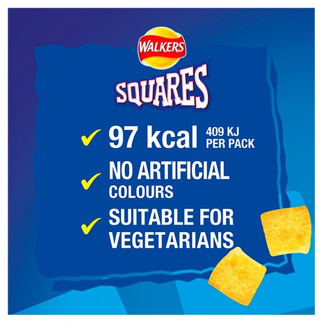 Squares Cheese & Onion crisps 6x22g multipack (British brand)