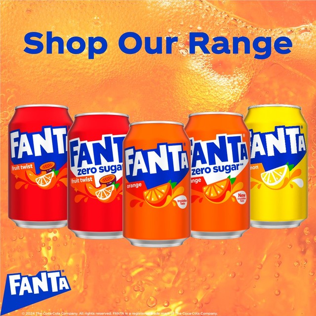 Fanta Lemon soft drink 8 x 330ml - British product