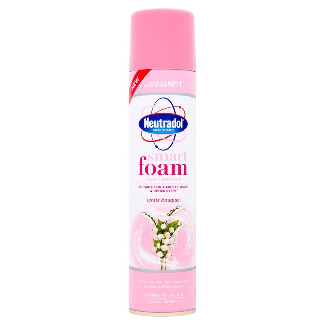 Neutradol White Bouquet Smart Foam Carpet Deodorizer 300ml, imported from the UK