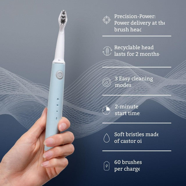 Waken Rechargeable Sonic Toothbrush Mint Blue (British brand)