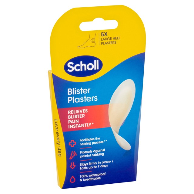 Scholl Large Heel Blister Plasters 5 Pack (British brand)