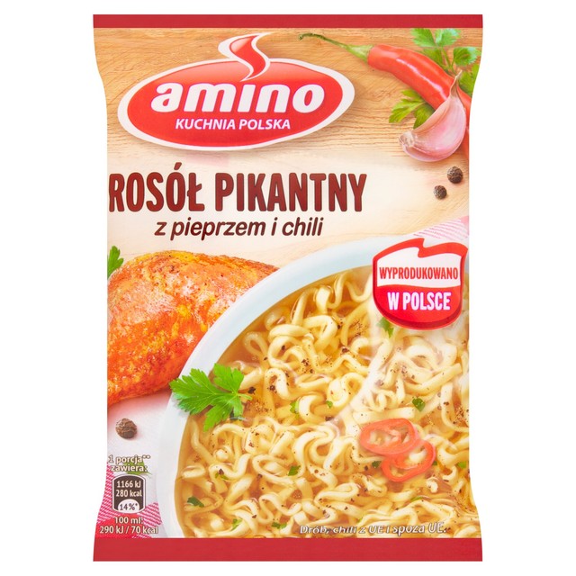 Amino spicy chicken instant noodle soup 58g - British product