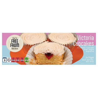 The Gluten Free Kitchen Vegan Victoria Cupcakes Frozen Cupcakes Pack of 3