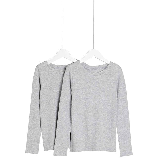 M&S Heatgen Thermal Tops grey marl 5-6 years, imported from the UK