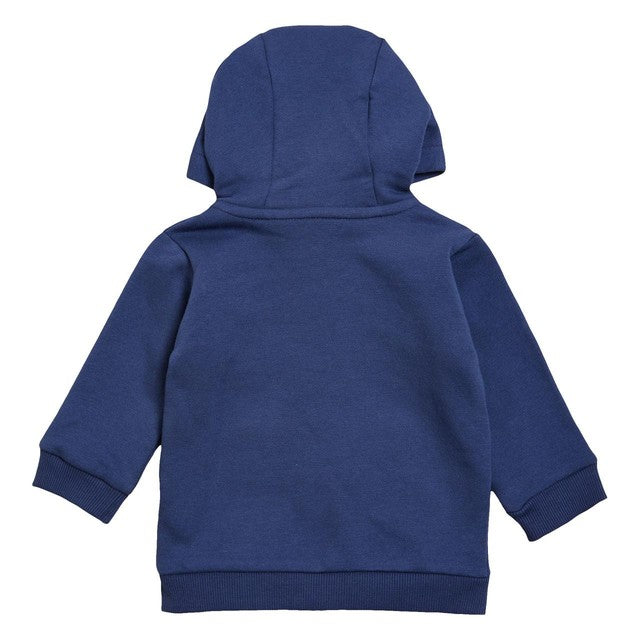 M&S Cotton Zip Hoodie Unisex Dark Blue 9-12 Months, imported from the UK