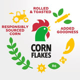 Kellogg's Corn Flakes breakfast cereal 450g, imported from the UK