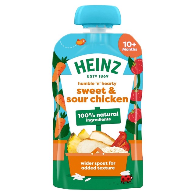 Heinz Sweet & Sour Chicken baby food pouch 180g, UK version