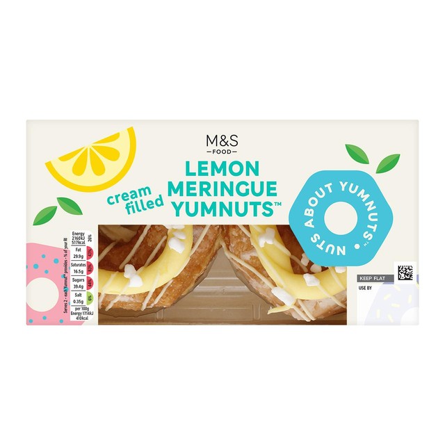 M&S Lemon Meringue Yumnut 252g, imported from the UK