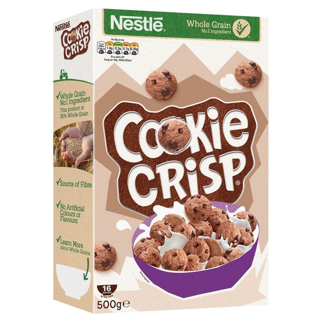 Nestle Cookie Crisp chocolate breakfast cereal 500g - British product