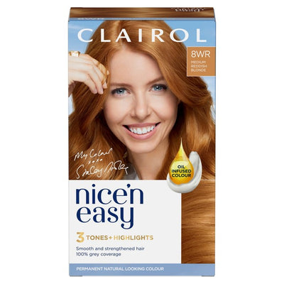 Clairol Nice'n Easy Hair Dye 8WR Golden Auburn Permanent Home Hair Colour
