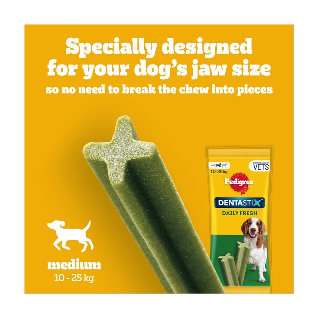 Pedigree Dentastix Fresh Adult Medium dog dental treats, imported from the UK