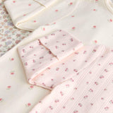 M&S autumnal floral popper footed sleepsuit 3-6 months, imported from the UK