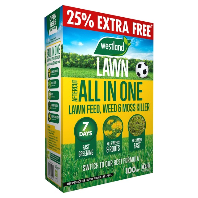 Westland Aftercut lawn feed, weed and moss killer 3.2kg (British brand)