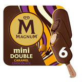 Magnum mini ice cream sticks double chocolate caramel 6x60ml, imported from the UK