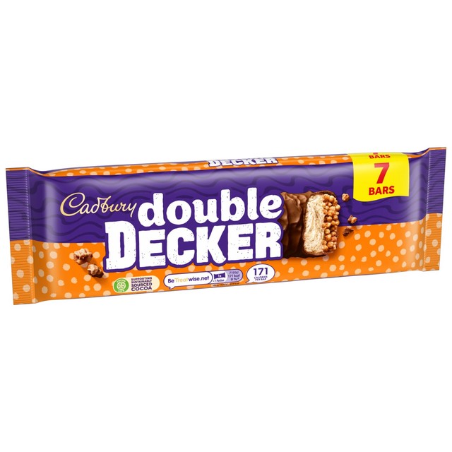 Cadbury Double Decker chocolate bar multipack 7 x 38g - British product