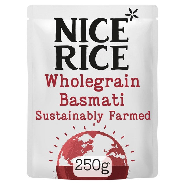 Nice Rice Wholegrain Basmati microwave rice 250g, imported from the UK