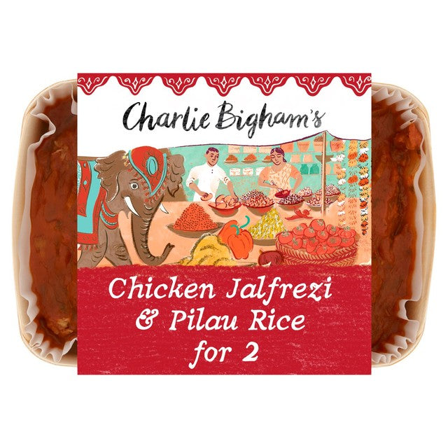 Charlie Bigham's Chicken Jalfrezi & Pilau Rice ready meal 810g - British product