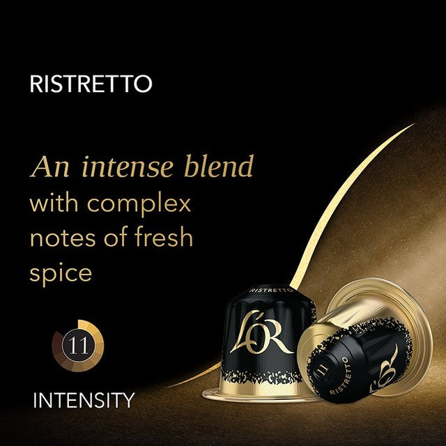 L'OR Ristretto coffee pods intensity 11 x20 pack, UK version