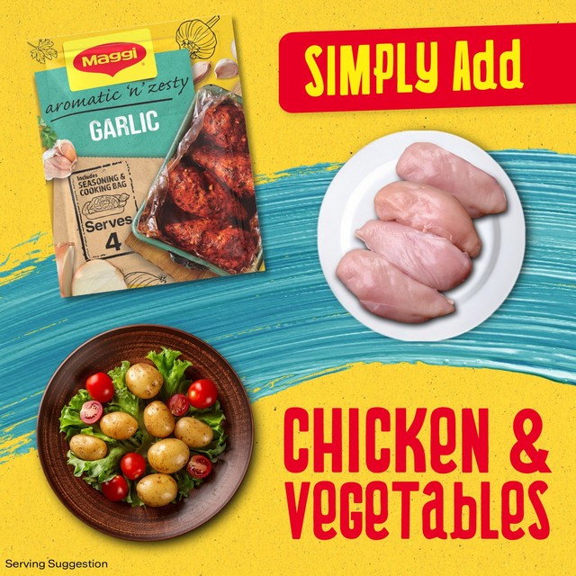 Maggi Chicken Garlic seasoning mix 30g, imported from the UK
