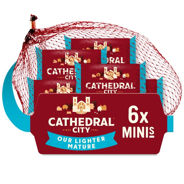 Cathedral City mini reduced fat cheddar cheese snacks 6 x 20g - British product
