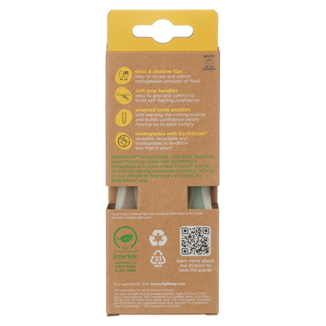 Vital Baby toddler cutlery set natural 3pk (British brand)