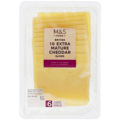 M&S British Extra Mature Cheddar Cheese Slices 250g