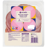 Ocado honey roast ham thick cut 4 slices, imported from the UK