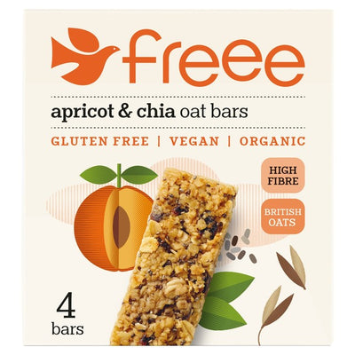 Freee Organic Apricot & Chia Oat Bars Snack Bars 4 x 35g