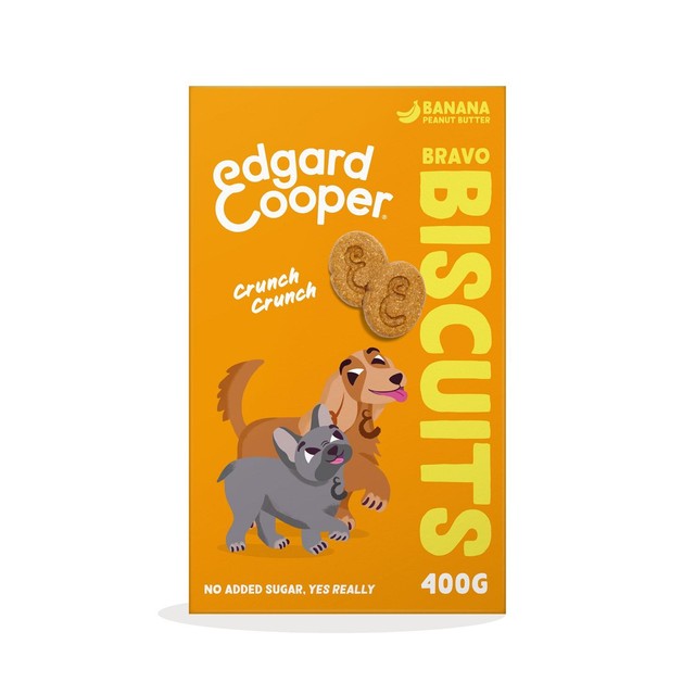Edgard & Cooper banana peanut butter dog biscuits 400g - British product