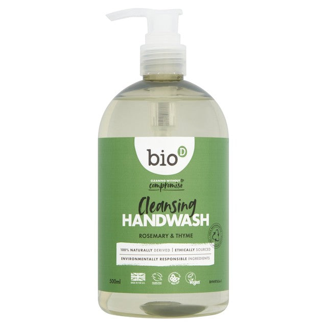 Bio-D rosemary and thyme hand wash 500ml - British product