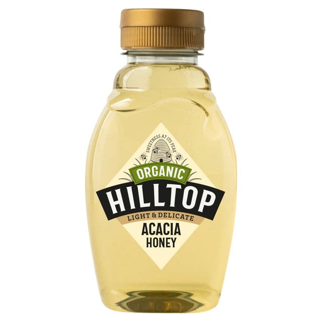 Hilltop Honey organic acacia squeezy honey 340g, UK version