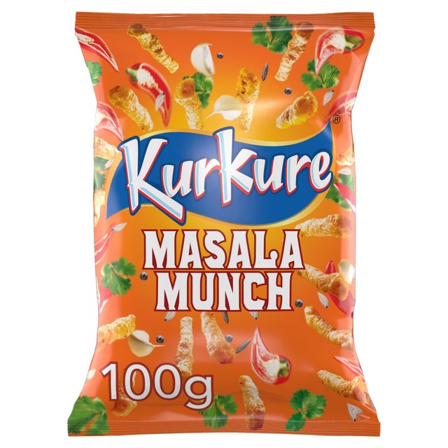 Kurkure Masala Munch sharing crisps 100g, UK version