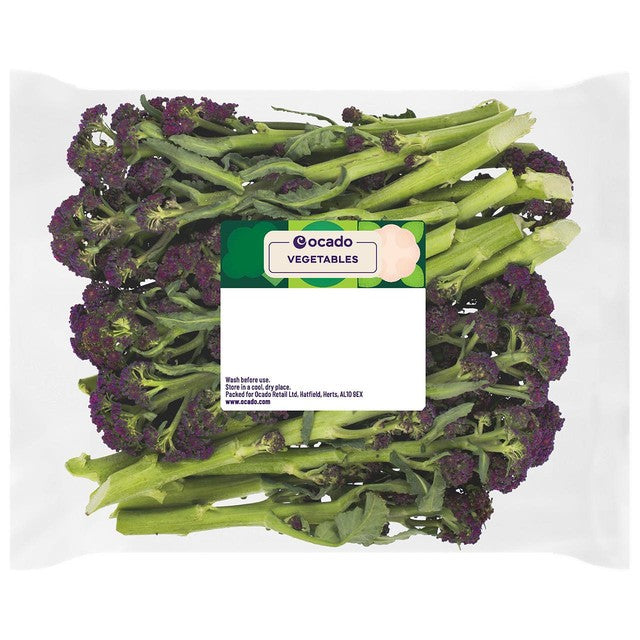 Ocado purple sprouting broccoli 200g, imported from the UK