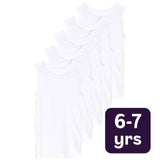 M&S cotton vests white 6-7 years, imported from the UK