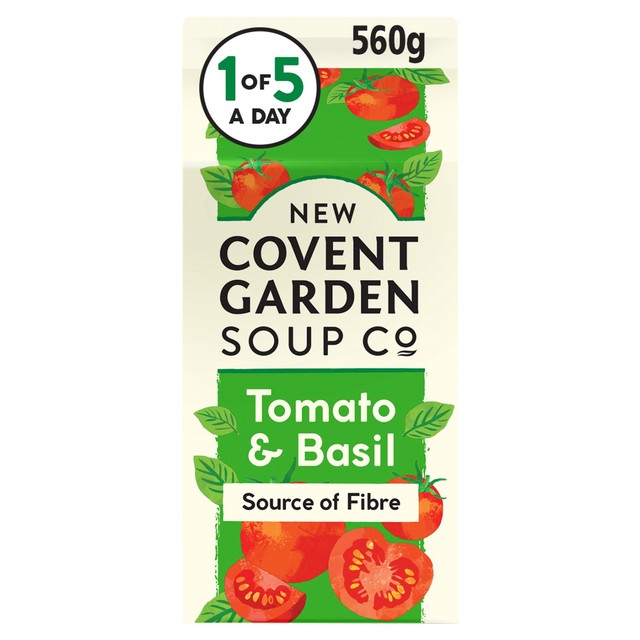 New Covent Garden tomato & basil soup 560g, imported from the UK