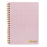 Pukka Pad Carpe Diem B5 notebook with Pink Check design, imported from the UK