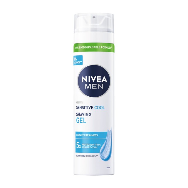 Nivea Men Shaving Gel Sensitive Cooling 200ml, imported from the UK