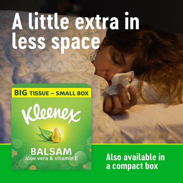 Kleenex Balsam Facial Tissues Twin Box, UK version