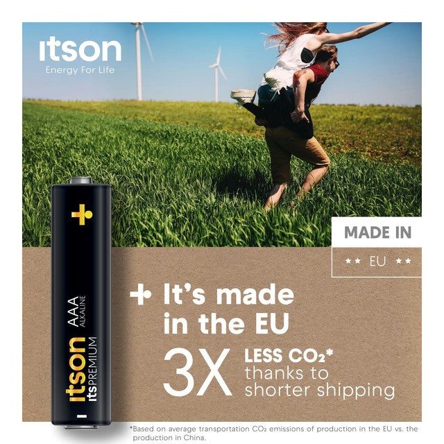 ITSON AAA alkaline batteries 10-pack, UK version