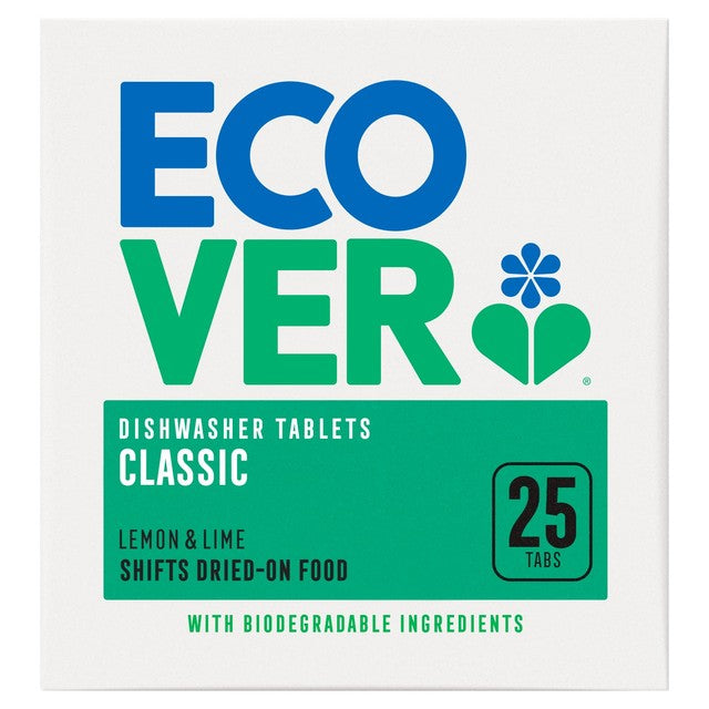 Ecover dishwasher tablets lemon & lime 25 per pack - British product