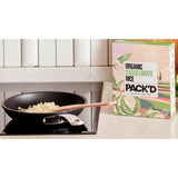 Pack'd organic cauliflower rice 450g, imported from the UK