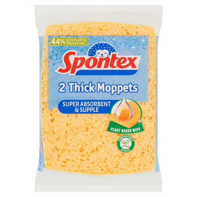 Spontex Thick Moppets cleaning sponge 2 per pack (British brand)