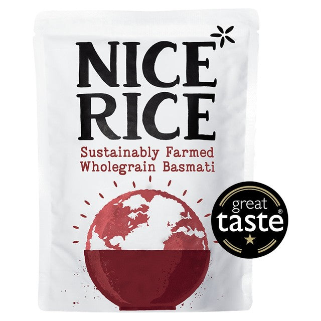 Nice Rice Wholegrain Basmati microwave rice 250g, imported from the UK