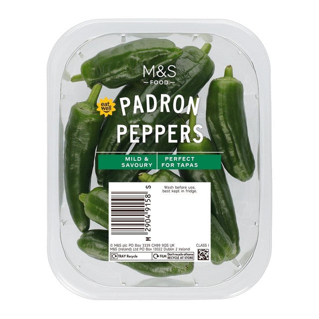 M&S Padron Peppers 130g, imported from the UK