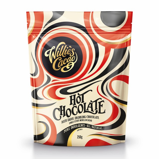 Willie's Cacao 52% cacao vegan hot chocolate powder 250g (British brand)