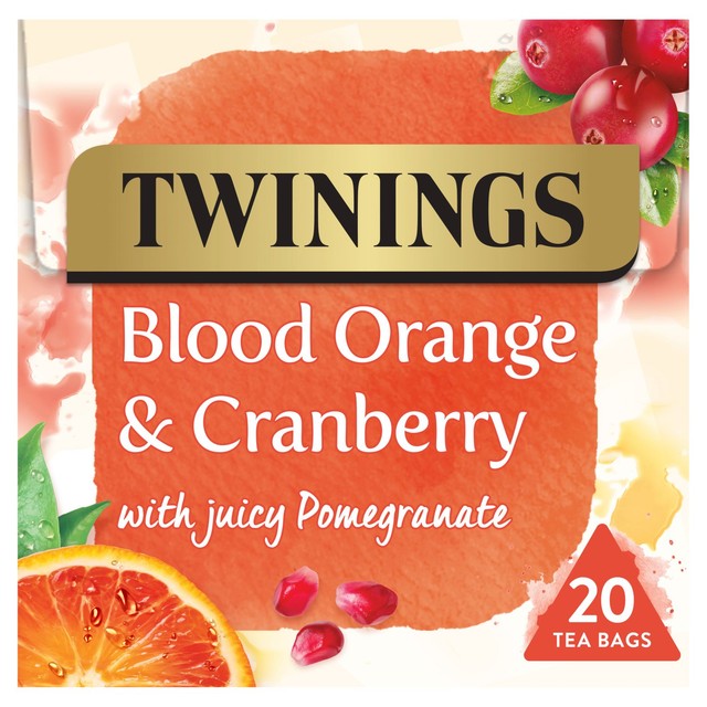 Twinings Blood Orange & Cranberry Fruit Tea 20 tea bags (British brand)
