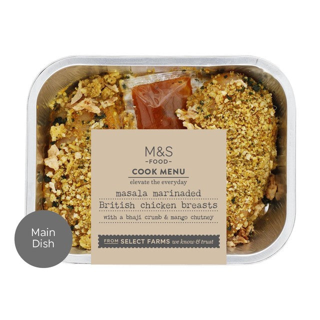 M&S mango masala chicken breasts 412g, imported from the UK