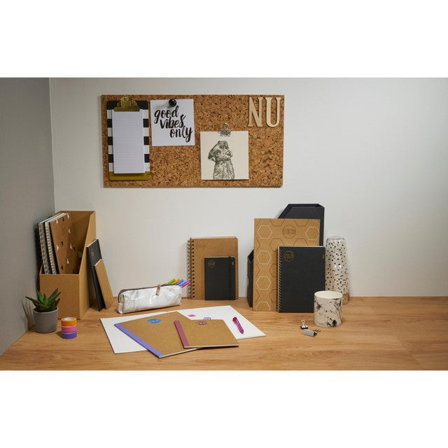Nuco A5 black stitched notebook 80 pages, imported from the UK